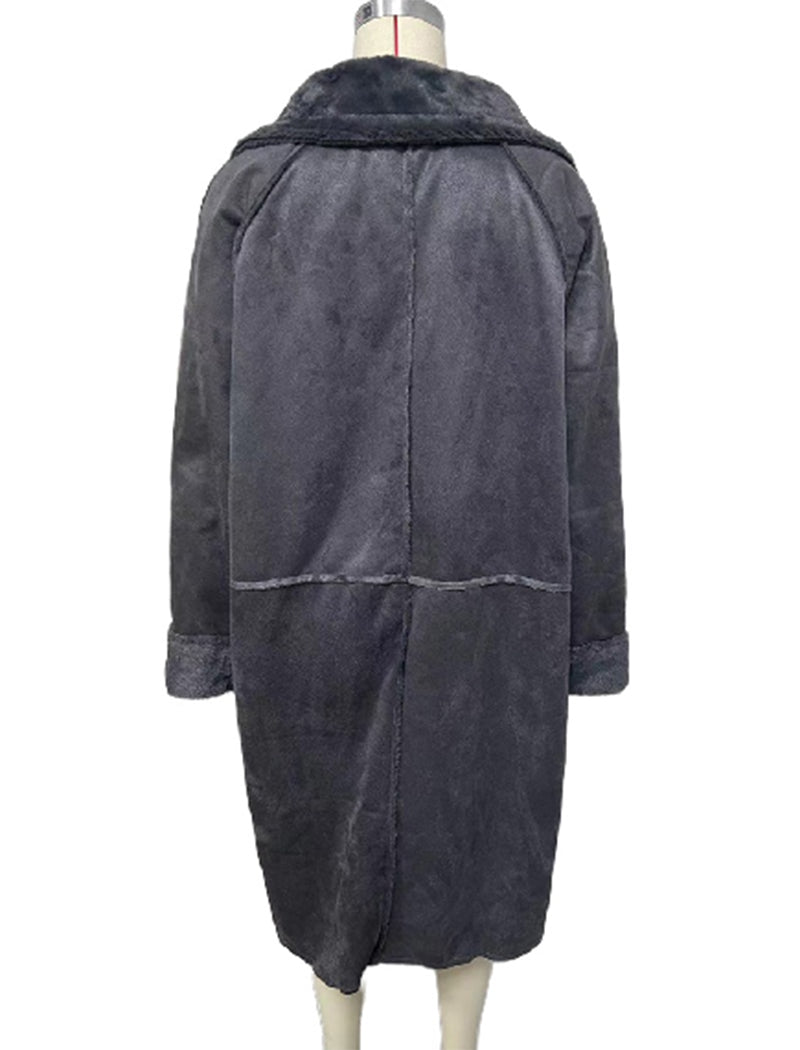 Shearling-Lined Oversized Coat