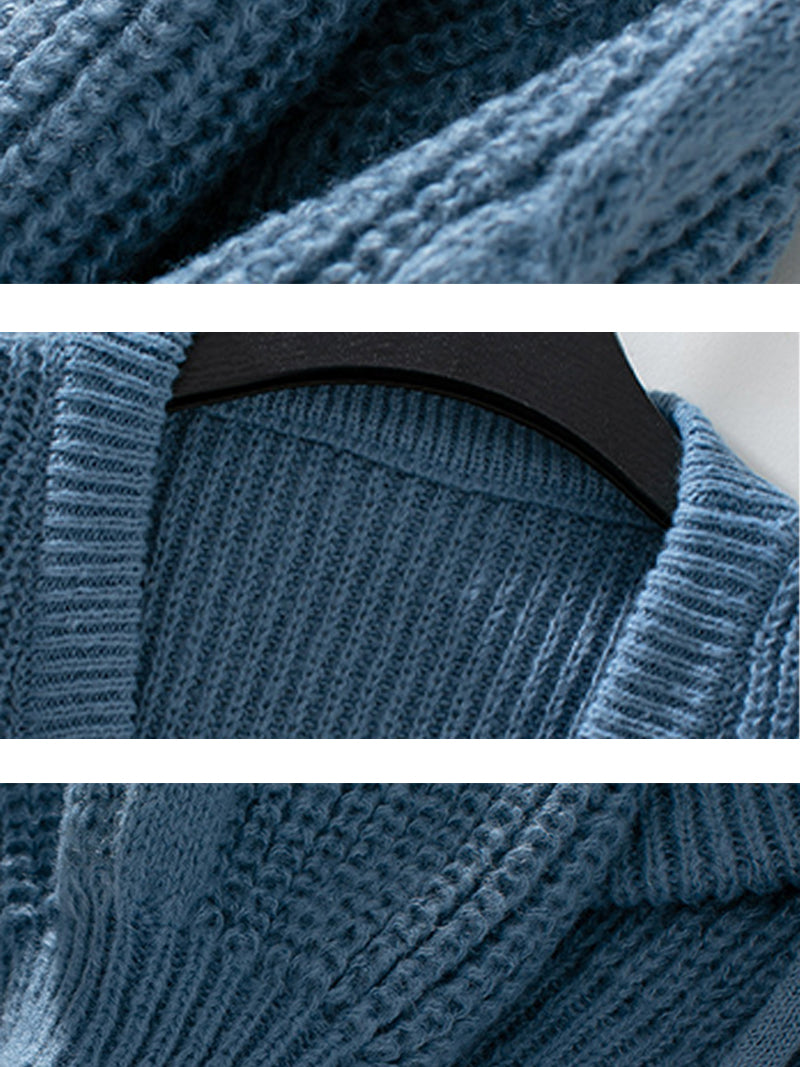 Knotted V-Neck Sweater