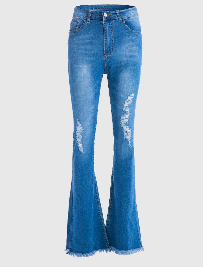 High-Waisted Flare Jeans