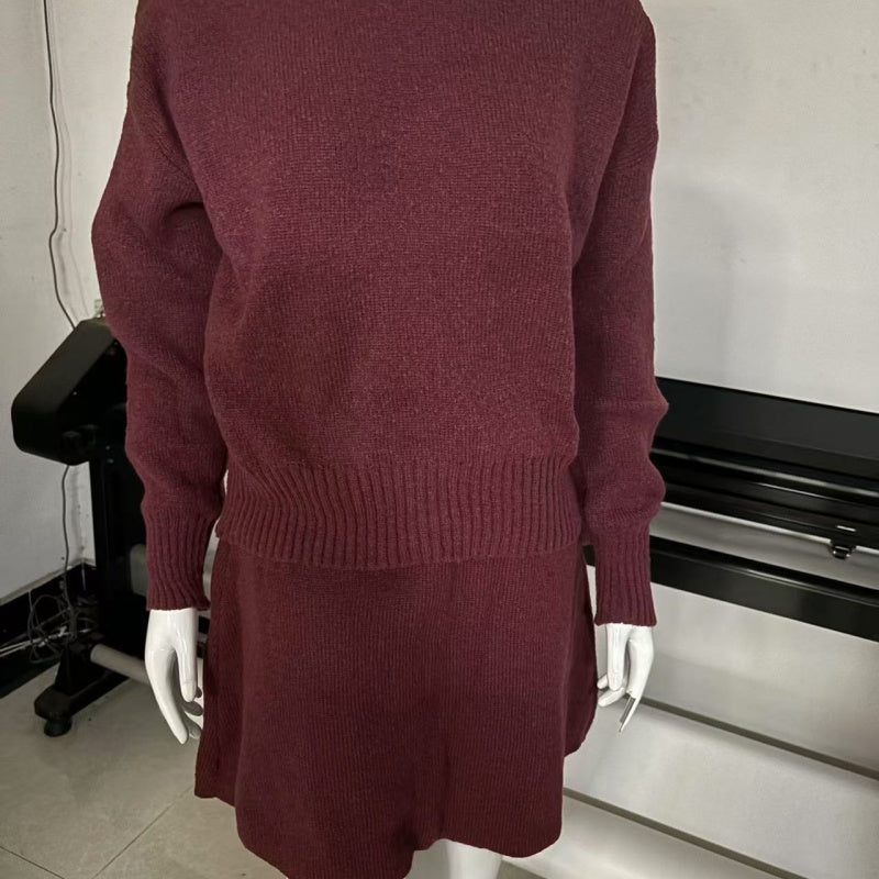 Two-Piece Sweater and Skirt Set