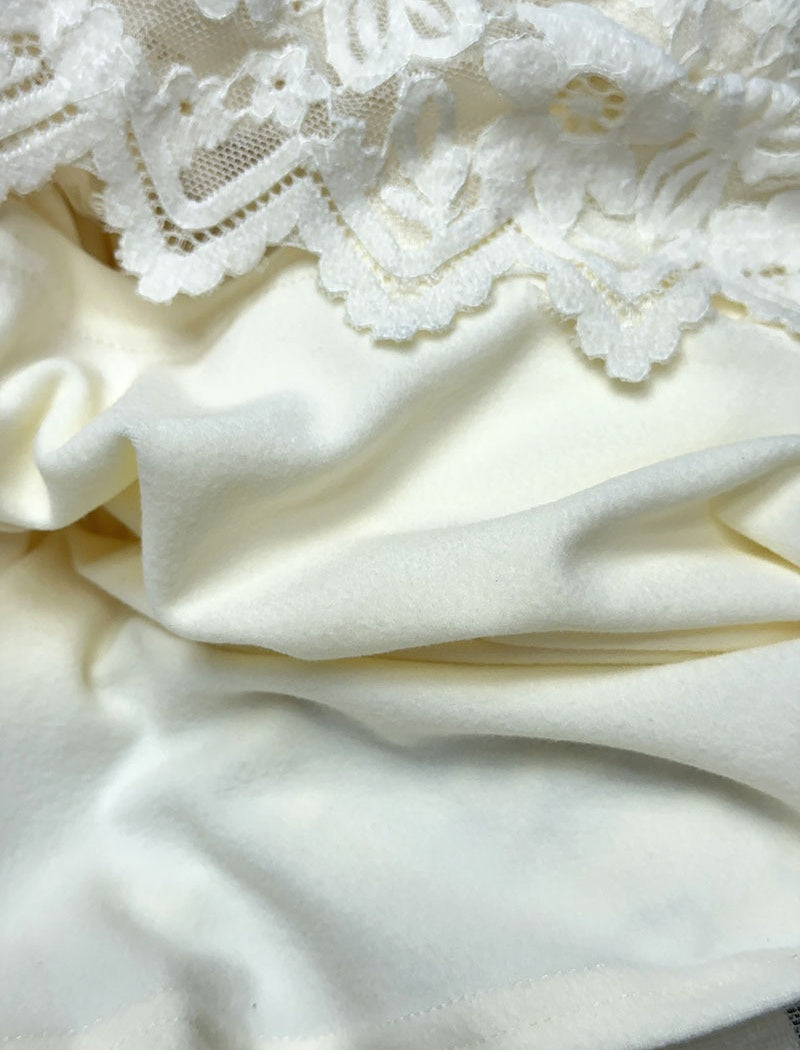 Lace Midi Skirt with Elastic Waistband