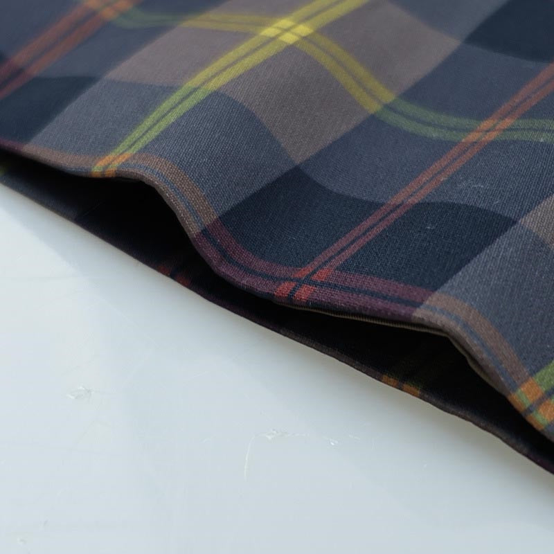 Plaid Faux Fur Collar Zip-up Jacket