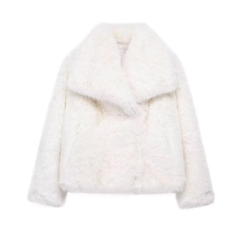 Cropped Faux Fur Jacket