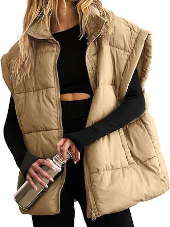 Sleeveless Quilted Puffer Vest
