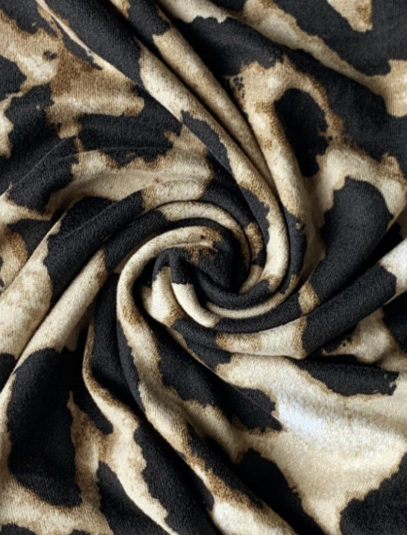 Leopard Print Midi Skirt