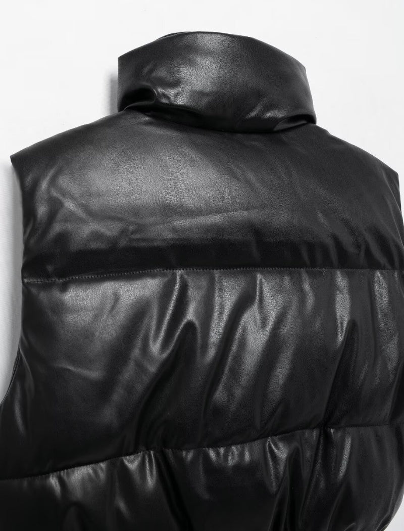 Padded Cropped Puffer Vest