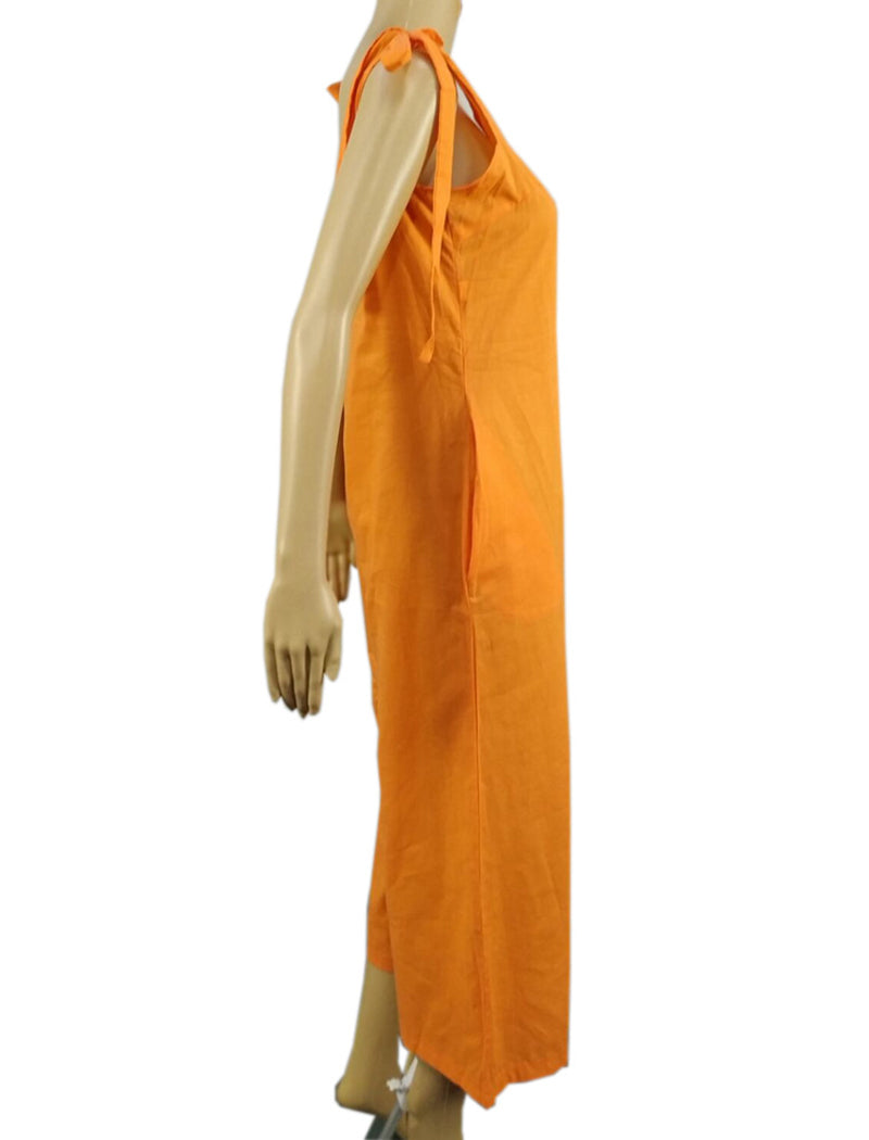 Tie-Strap Wide-Leg Jumpsuit