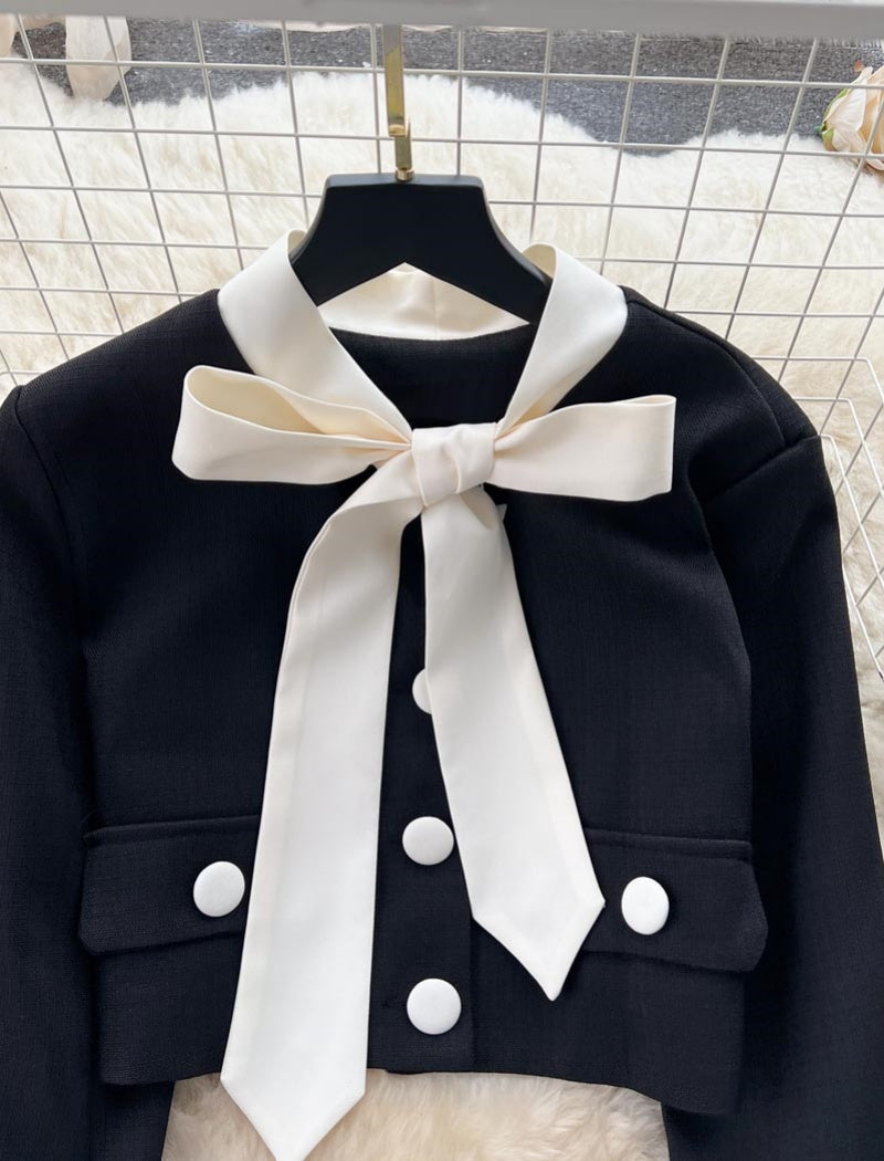 Cropped Jacket and Pleated Skort Set