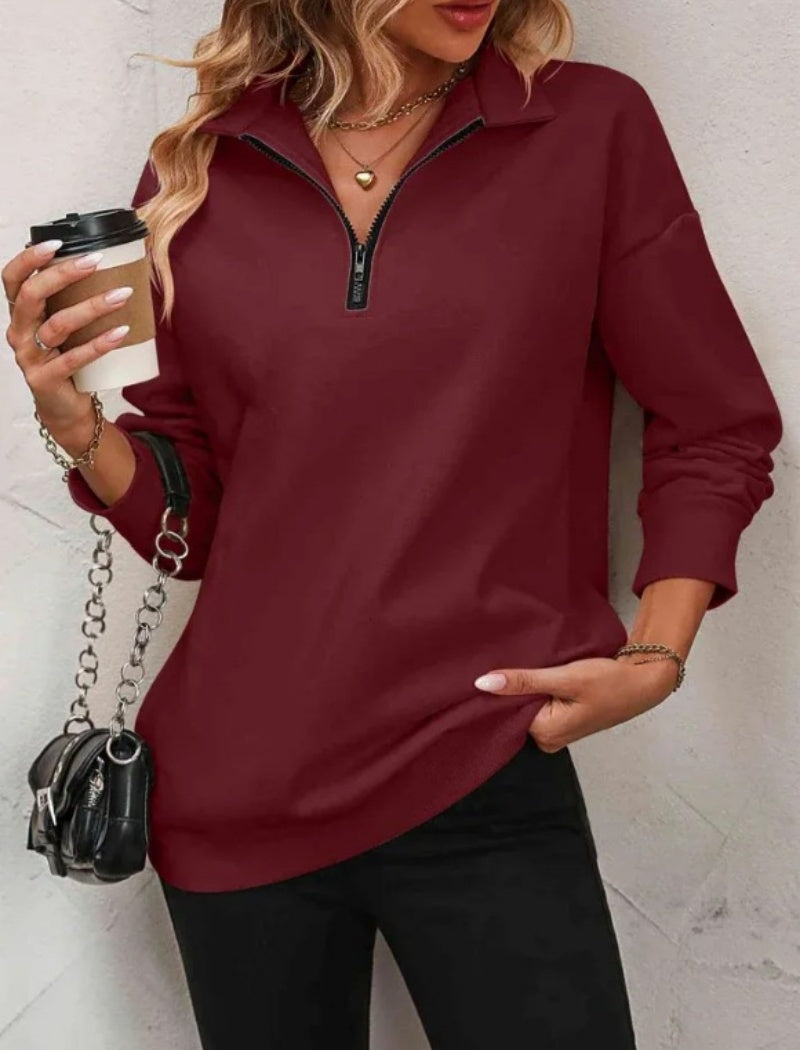 Half-Zip Long Sleeve Pullover