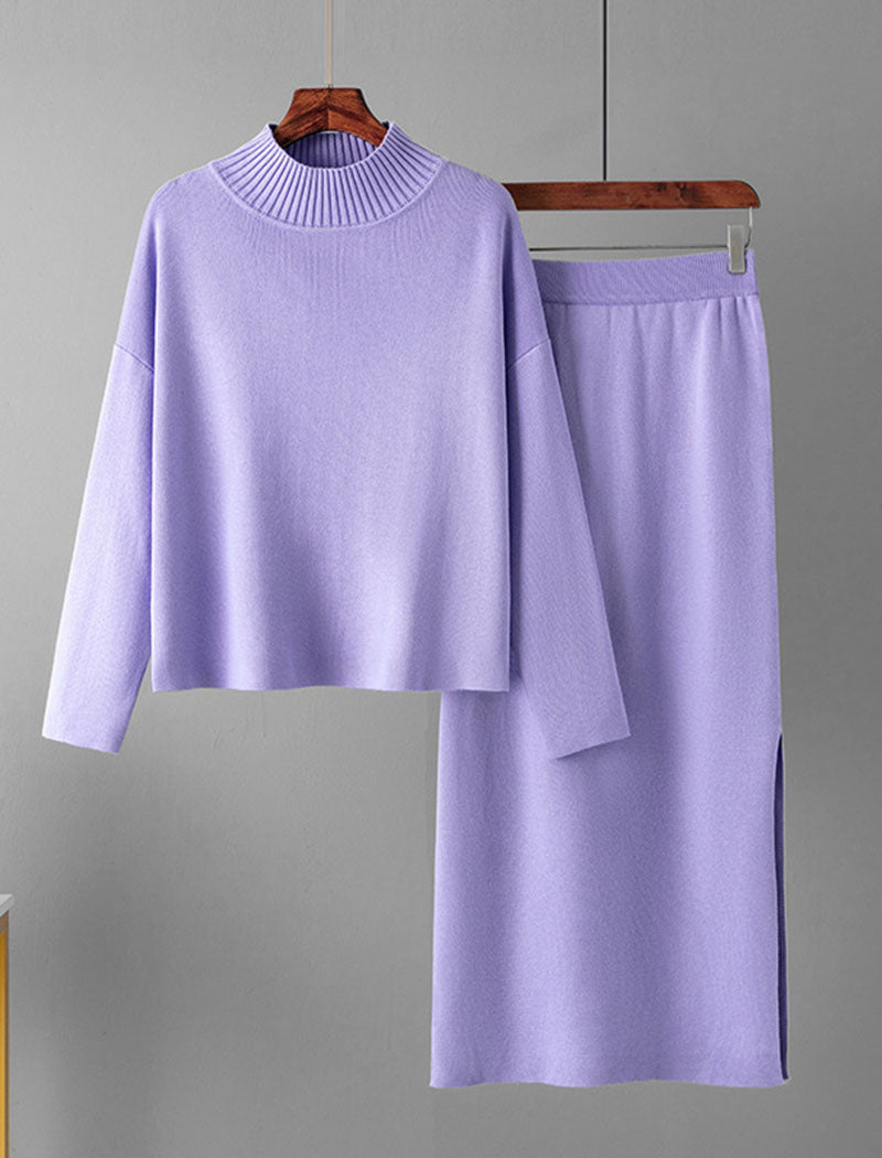 Relaxed Fit Knit with Maxi Skirt Set