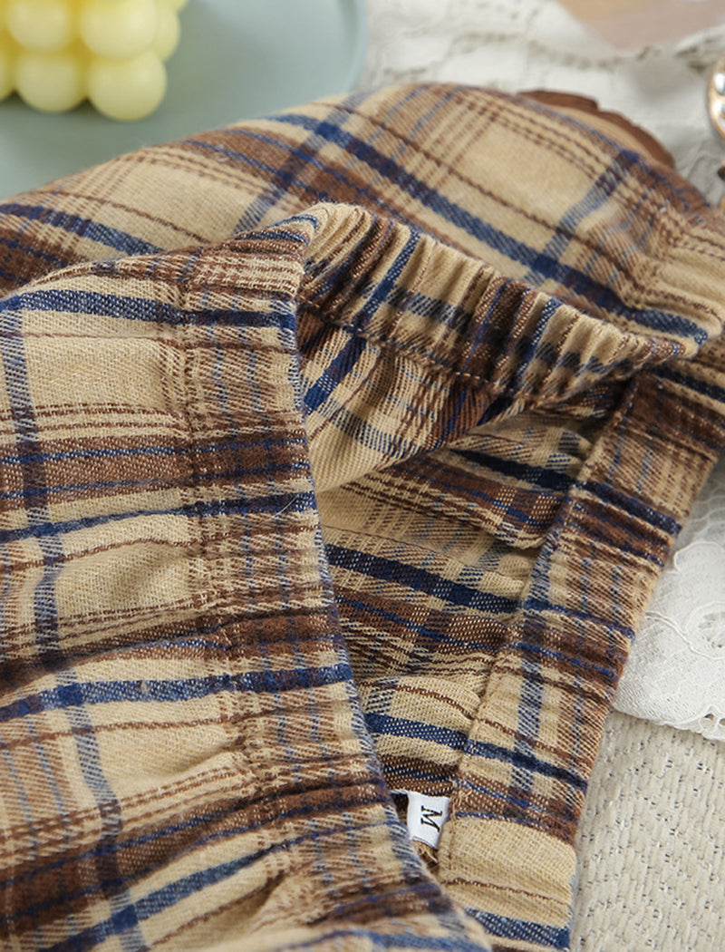 Plaid Two-Piece Loungewear Set