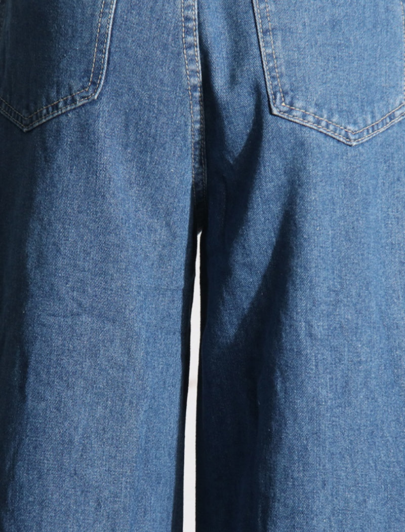 Cutout Heart-Detail Denim Jeans