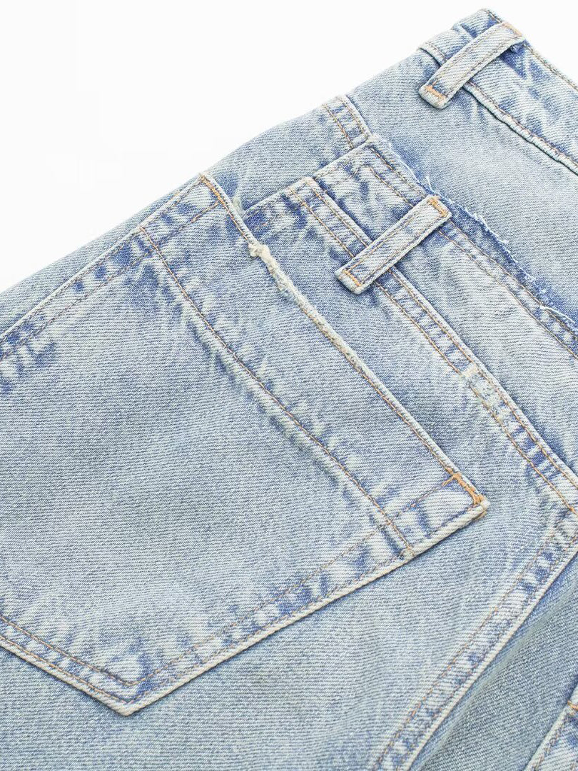 Wide-Leg Mid-Rise Jeans