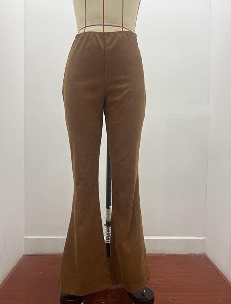 High-Rise Flare Corduroy Pants