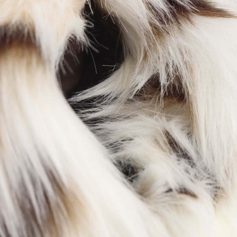 Faux Fur Animal Print Coat