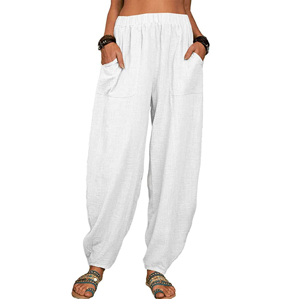 Wide-Leg Pockets Pants