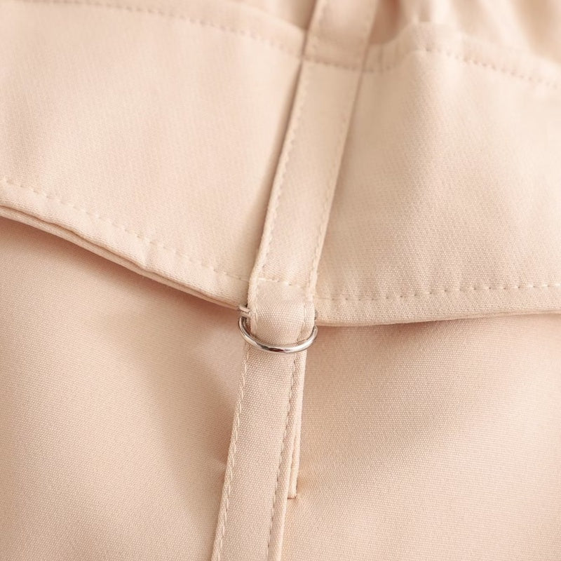 Elastic Waist Skirt with Utility Pockets