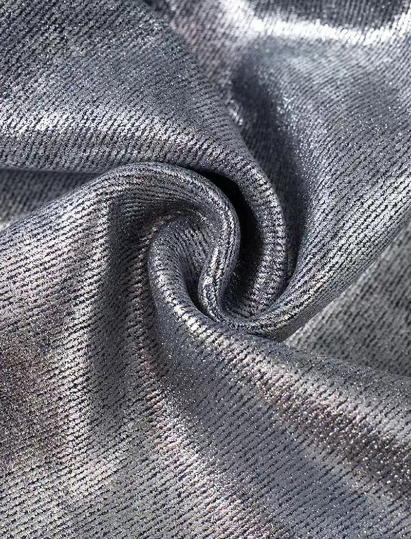 Straight-Leg Blue Silver-Printed Jeans