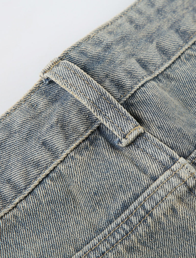 Wide-Leg Vintage Denim Jeans
