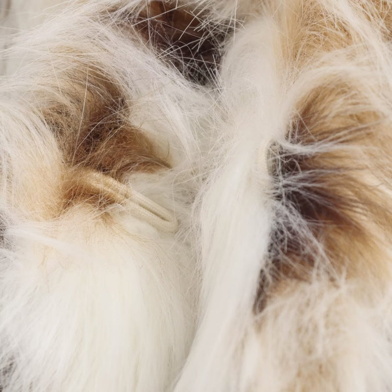 Faux Fur Animal Print Coat