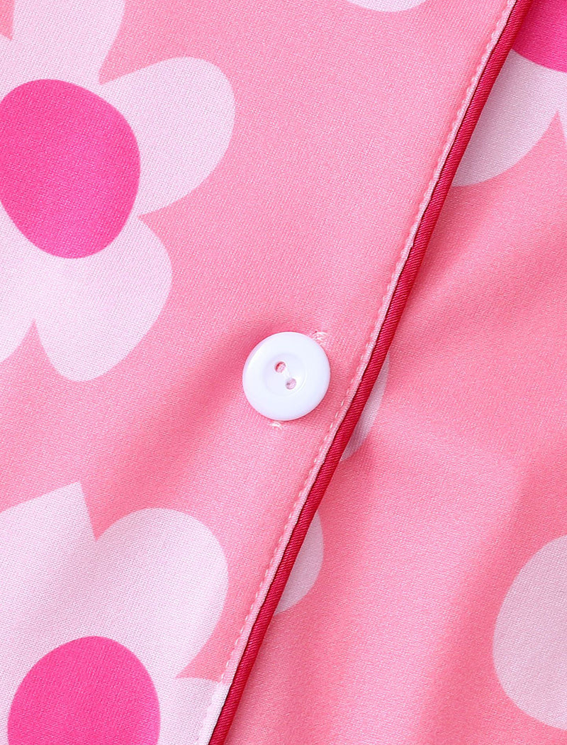 Floral Print Long Sleeve Top and Shorts Set