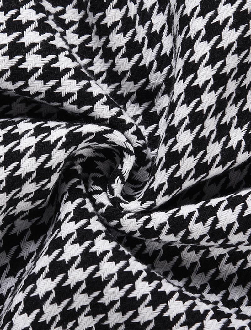 Belted Houndstooth Cape