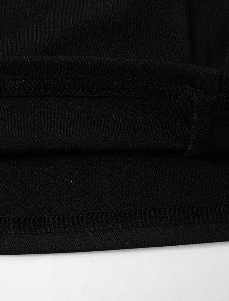 Sheer Panel Long Sleeve Top