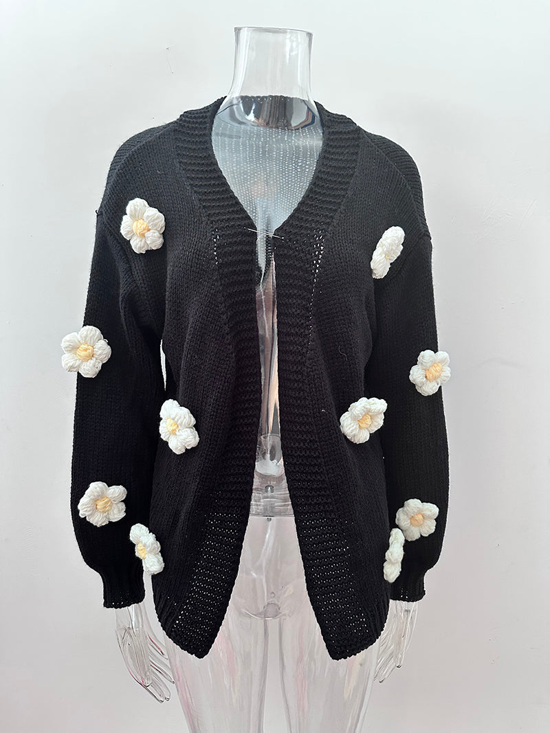 Floral Applique Cardigan