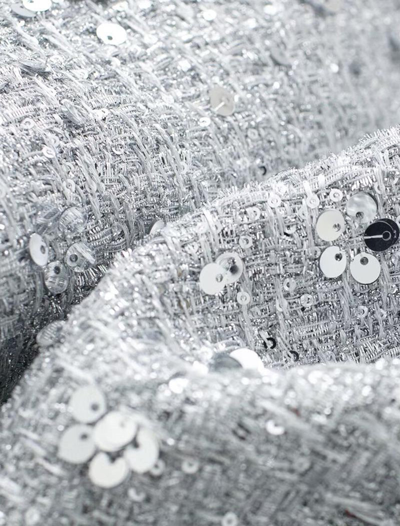 Embellished Sequin Bomber Jacket