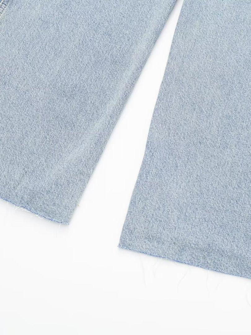 Wide-Leg Mid-Rise Jeans