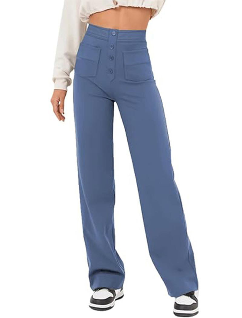 High-Rise Buttoned Pants
