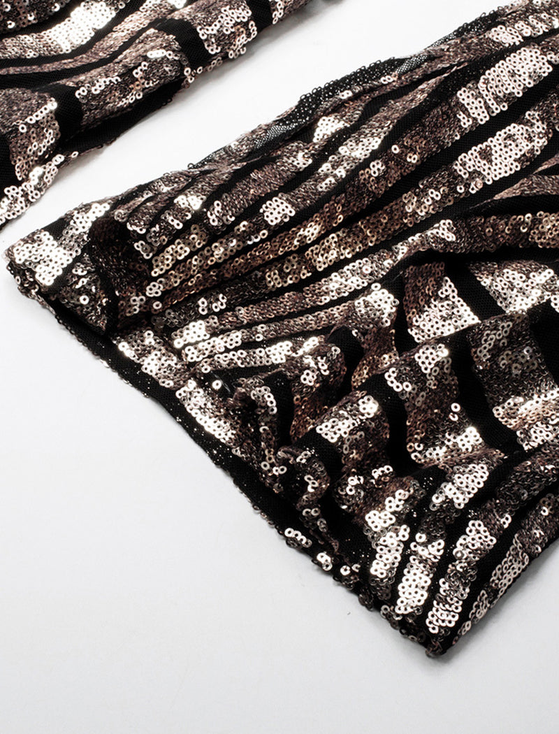 Sequin Embellished Flared Pants