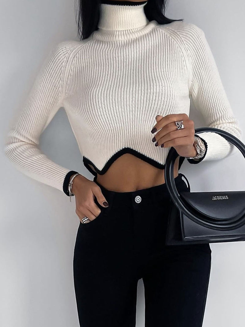 Cropped Turtleneck Sweater