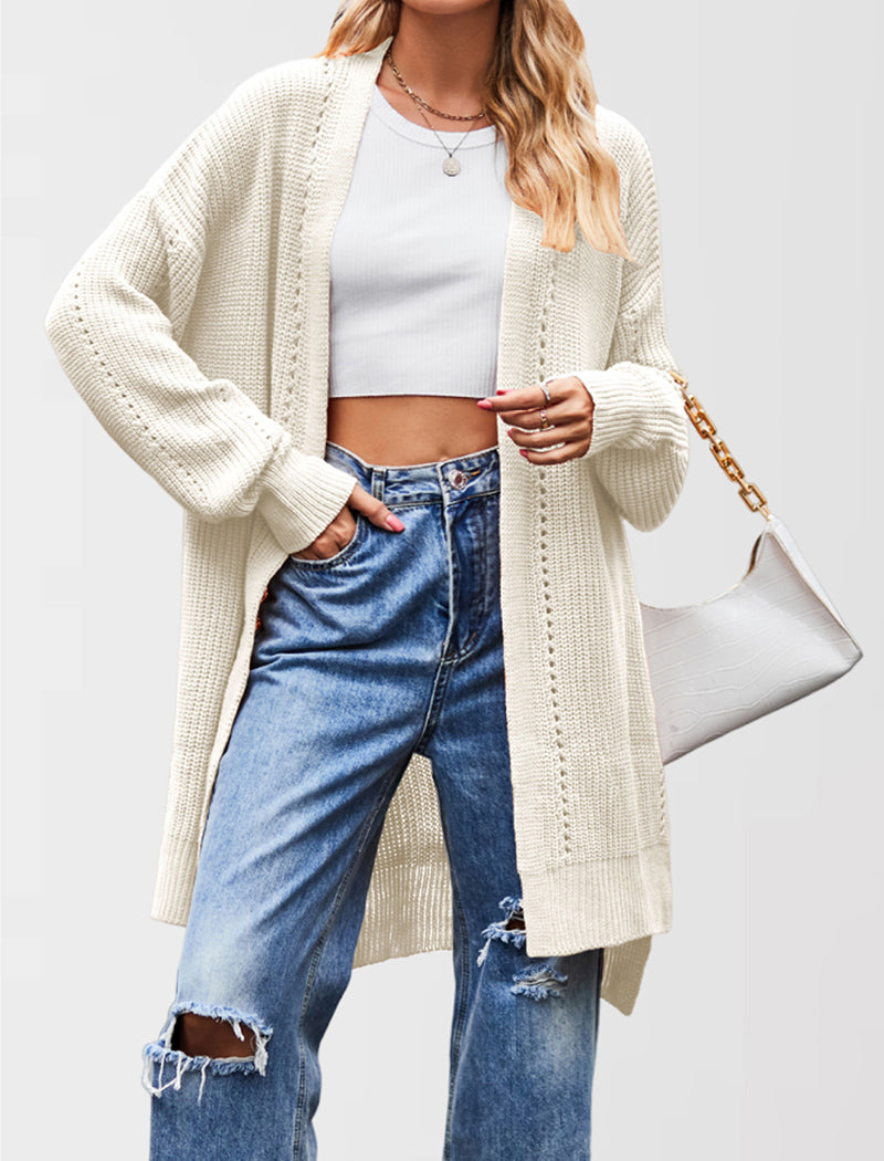 Chunky Knit Open Front Cardigan