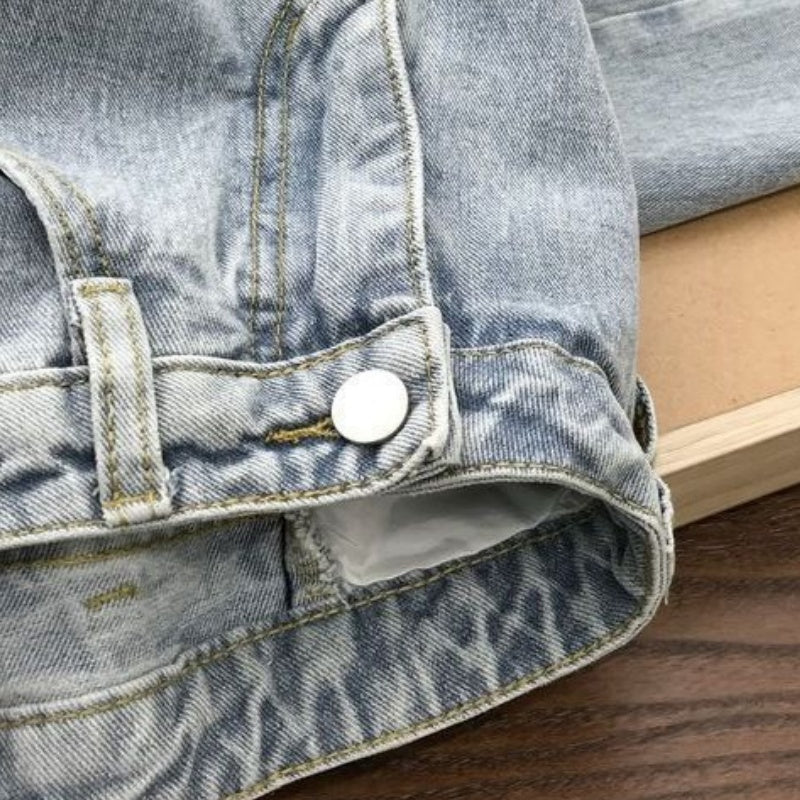 High-Waisted Loose Fit Straight Leg Jeans