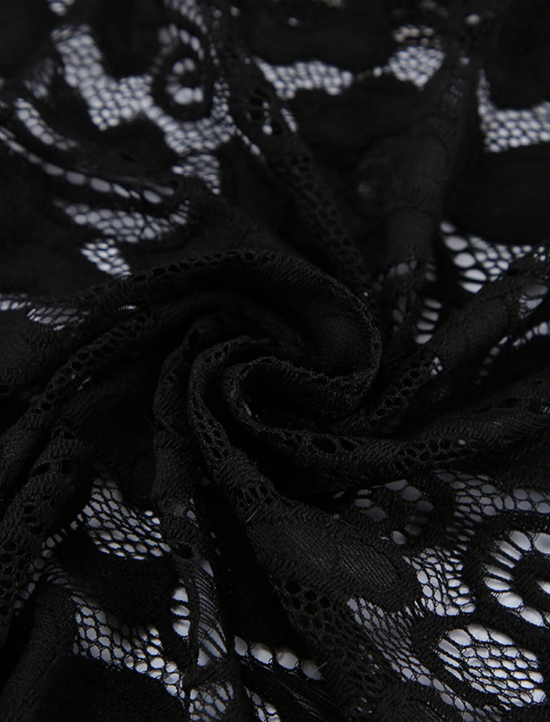 Floral Lace Sheer Maxi Dress