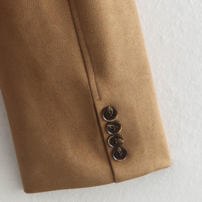 Oversized Faux Suede Blazer