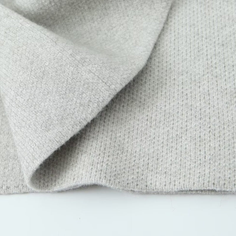 Collared Open-Front Knit Cardigan