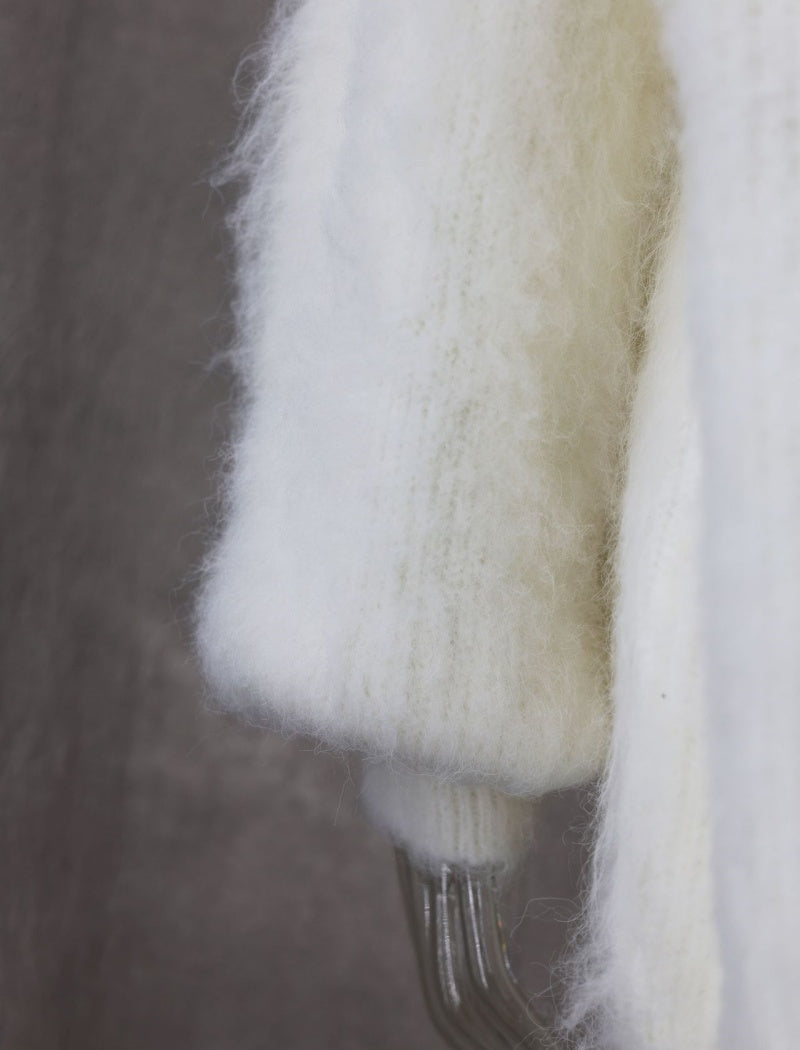 Backless Fuzzy Sleeveless Sweater