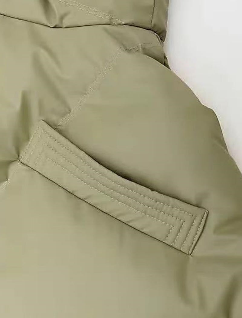 PU Leather Puffer Coat