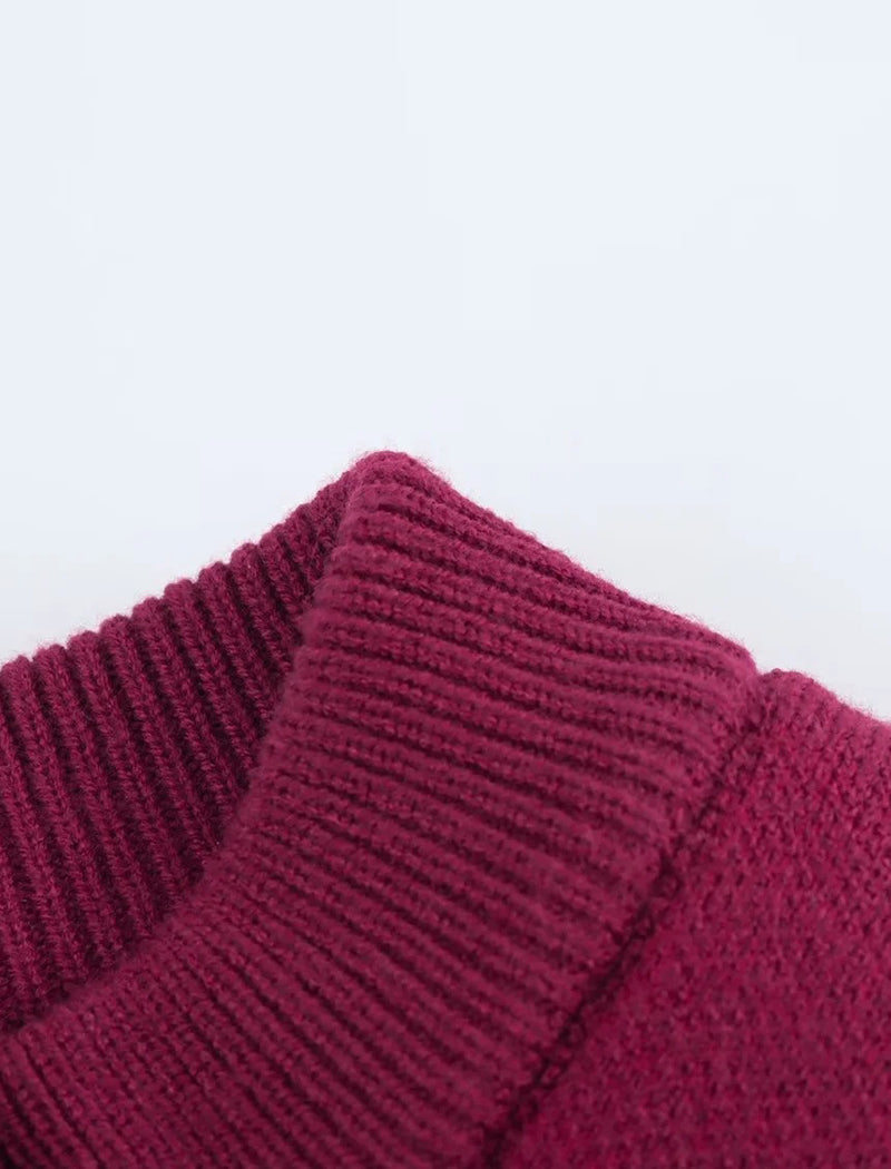 Cape Style Knit Coat