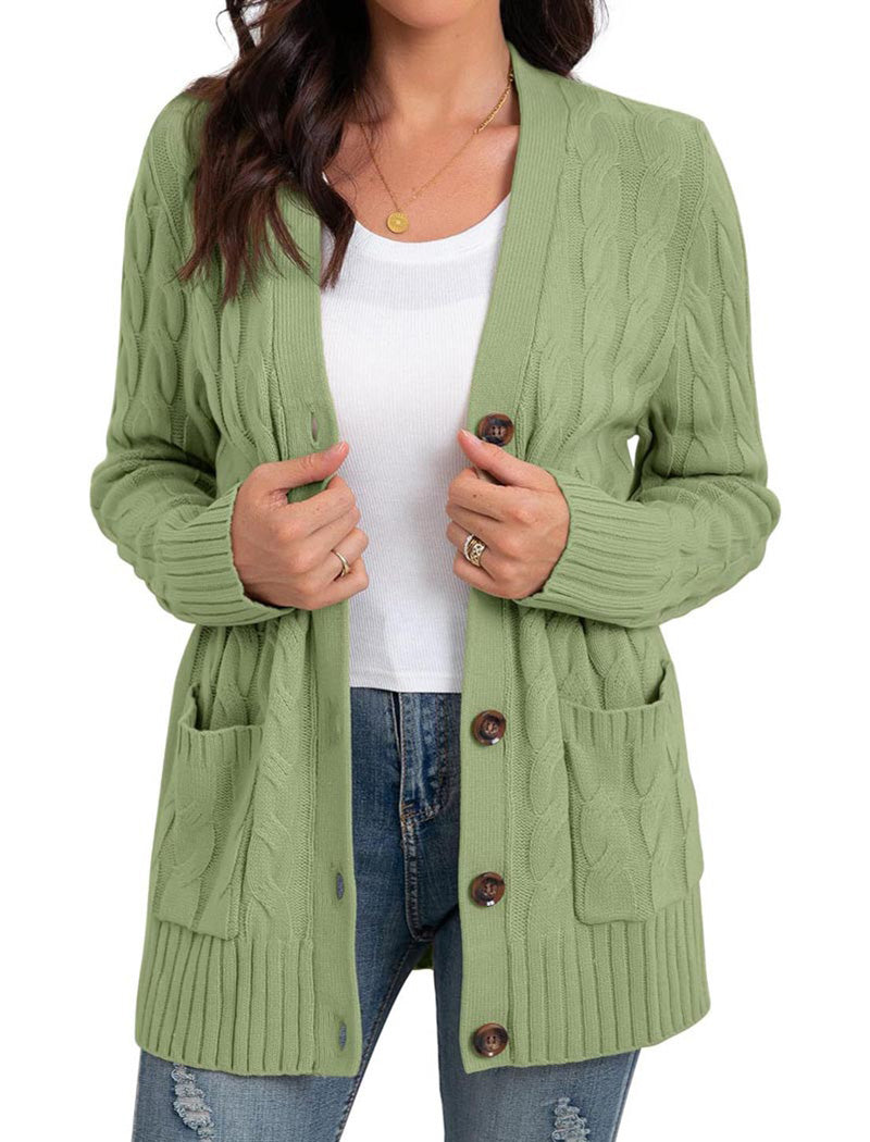 Button-Up Knit Cardigan