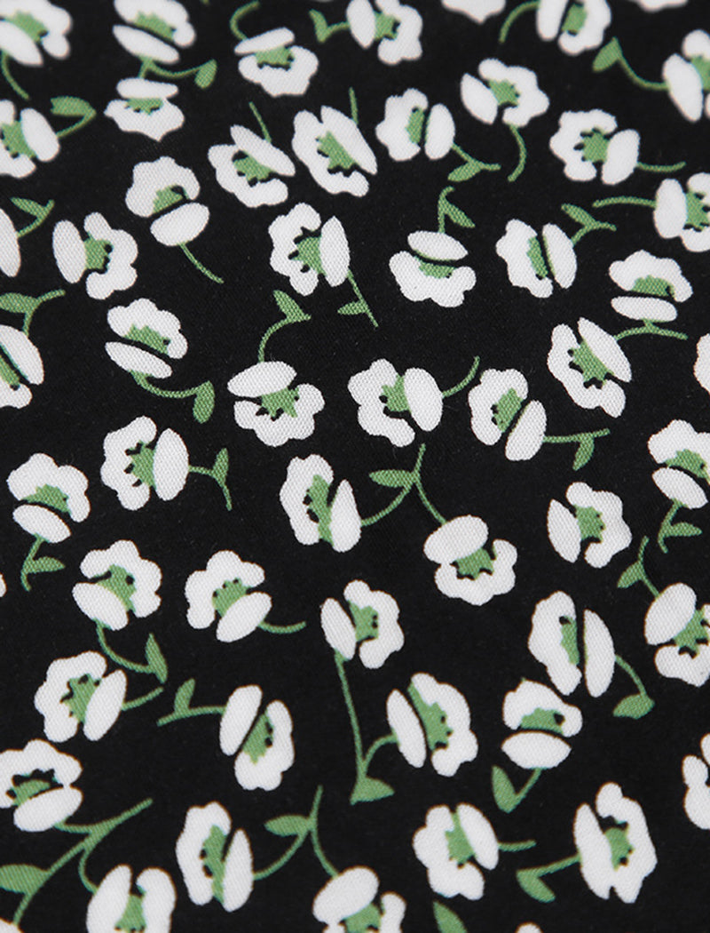 Puff Sleeve Floral Mini Dress