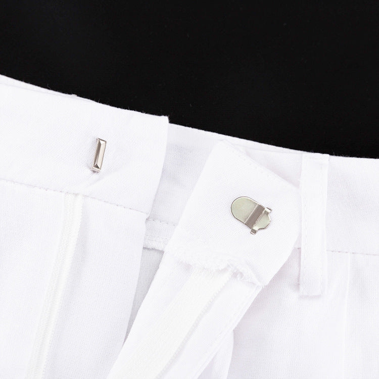 Button-Up Vest and Wide-Leg Pants Set