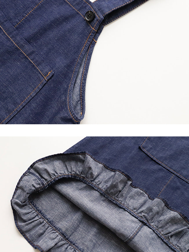 Ruffle Denim Mini Dress