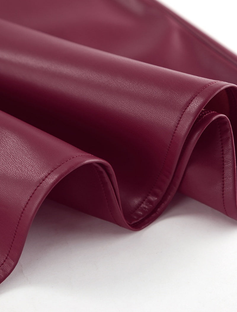 High-Waisted Midi Skirt with Elastic Waistband