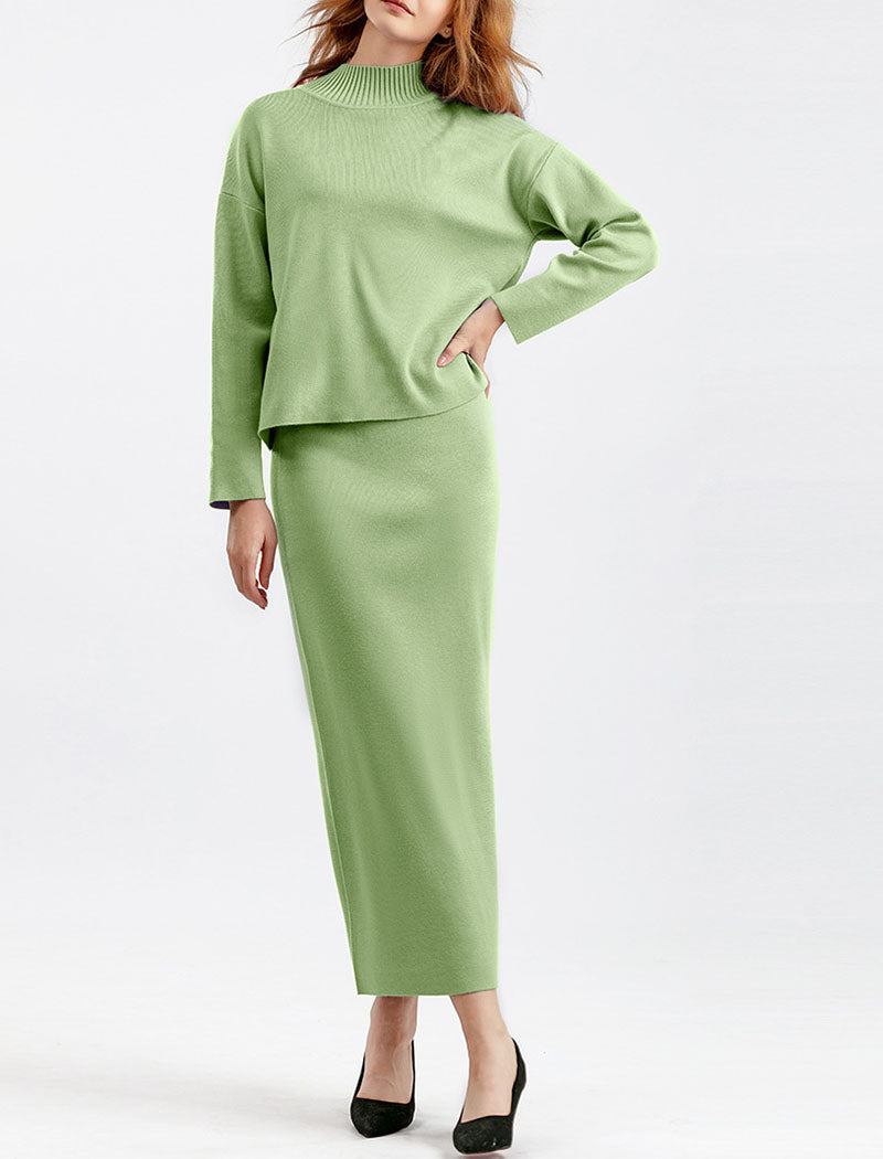 Relaxed Fit Knit with Maxi Skirt Set