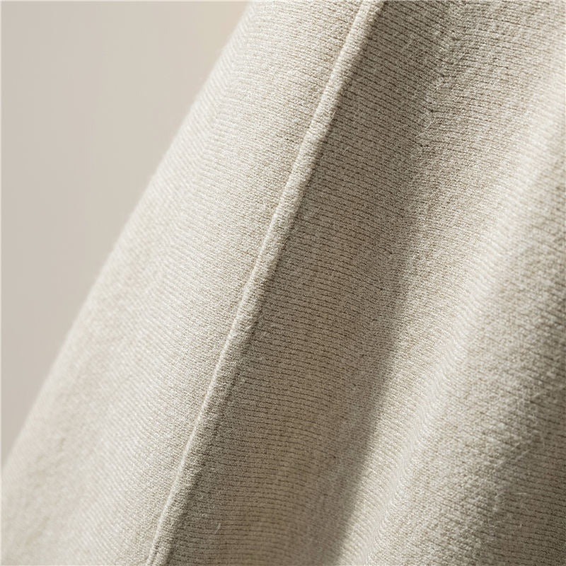 High-Waist A-Line Midi Skirt with Tie Waist