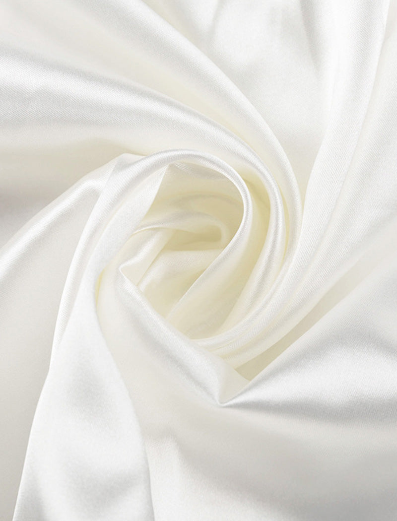 Satin Bubble Skirt with Elastic Waist