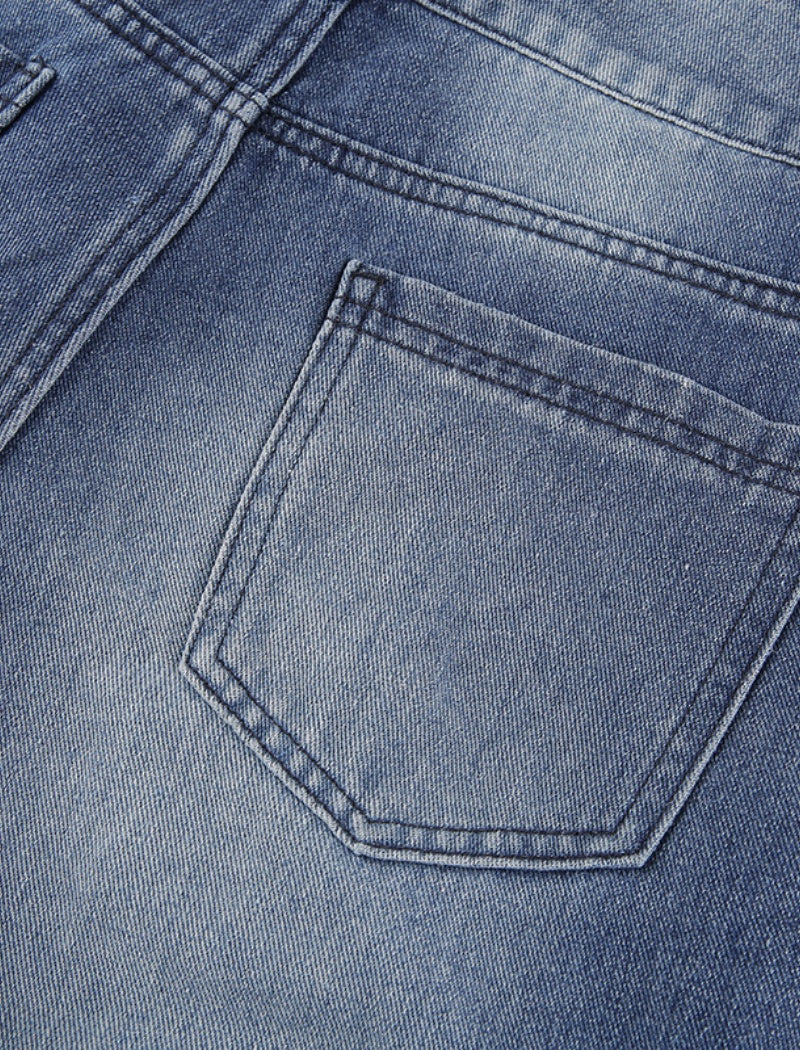 Denim High-Waisted Wide-Leg Jeans